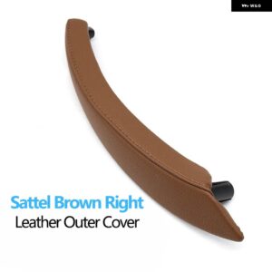 BMW インテリア ラック ドアプル ハンドル革アウターカバー交換 X5 X6 E70 E71 E72 2007-2014 - Sattel Brown Right