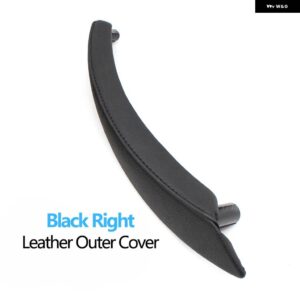 BMW インテリア ラック ドアプル ハンドル革アウターカバー交換 X5 X6 E70 E71 E72 2007-2014 - BLACK RIGHT