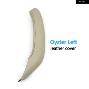 BMW LHD RHD 車内助手席 ドアプル ハンドル革アウターカバー トリム交換 X3 X4 F25 F26 2010-2016 - Oyster　Left