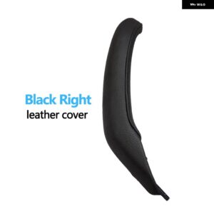 BMW LHD RHD 車内助手席 ドアプル ハンドル革アウターカバー トリム交換 X3 X4 F25 F26 2010-2016 - Black　Right
