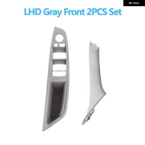 BMW 左手ドライバー インテリア ドア窓スイッチ パネルプルハンドルセット F10 F11 F18 520 523 525 528 530 - Gray 2pcs set