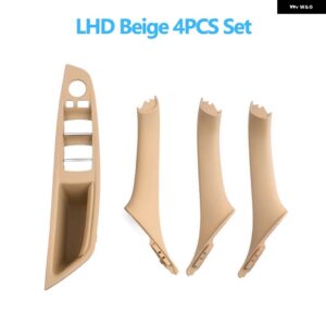 BMW 左手ドライバー インテリア ドア窓スイッチ パネルプルハンドルセット F10 F11 F18 520 523 525 528 530 - Beige 4pcs set