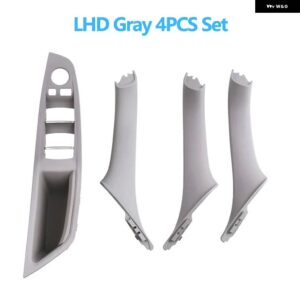 BMW 左手ドライバー インテリア ドア窓スイッチ パネルプルハンドルセット F10 F11 F18 520 523 525 528 530 - Gray 4pcs set