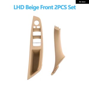 BMW 左手ドライバー インテリア ドア窓スイッチ パネルプルハンドルセット F10 F11 F18 520 523 525 528 530 - Beige 2pcs set
