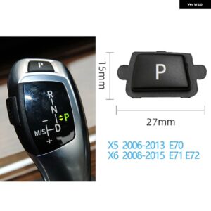 BMW スタートストッププッシュ LGNITION スイッチ ギアシフトレバー自動パーキング P ボタン キャップ X5 X6 E70 E71 E72 - P Black