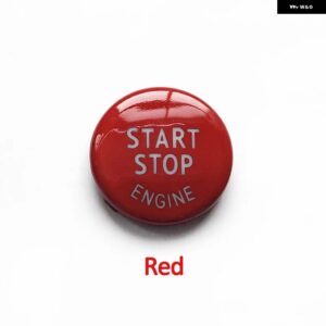 BMW スタートストッププッシュ LGNITION スイッチ ギアシフトレバー自動パーキング P ボタン キャップ X5 X6 E70 E71 E72 - Red