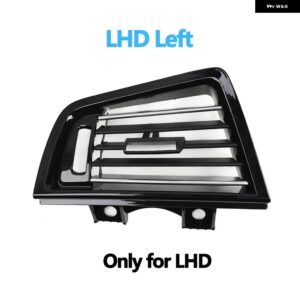 BMW LHD RHD ピアノブラックフロントエアベント AC アウトレット パネルクローム 5シリーズ F10 F11 F18 520I 523I 525I 528I 535I - lhd　left