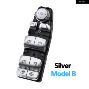 BMW 電力クロームマスターウィンドウ スイッチ コントロールボタン レギュレータ 3 5 7 X3 X4 F30 F35 F25 F26 F07 F10 F18 F01 F02 - Model　B　Silver