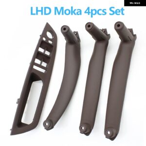 BMW 4個 セット LHD RHD インテリア ドア アームレスト プルハンドルカバー トリム交換 X5 X6 E70 E71 E72 2007-2014 - LHD Moka Set