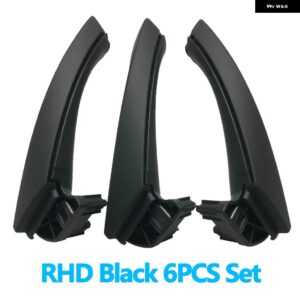 BMW LHD RHD フロントリア インテリア 3 ピリオンシート ドアプル ハンドルフルセット 3シリーズ E90 E91 E92 316I 318I 320 325 328I - RHD　Black　Set