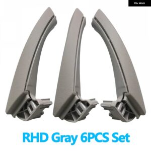 BMW LHD RHD フロントリア インテリア 3 ピリオンシート ドアプル ハンドルフルセット 3シリーズ E90 E91 E92 316I 318I 320 325 328I - RHD　Gray　Set