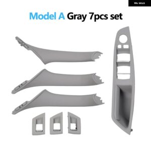 BMW RHD 右手ドライバー インテリア ドア窓スイッチ パネルプルハンドル 7個 セット F10 F11 F18 520 523 525 528 530 - Model A Gray