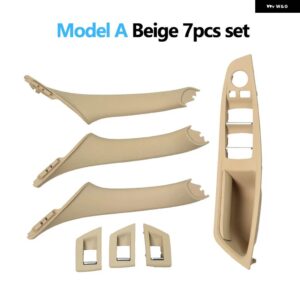 BMW RHD 右手ドライバー インテリア ドア窓スイッチ パネルプルハンドル 7個 セット F10 F11 F18 520 523 525 528 530 - Model A Beige