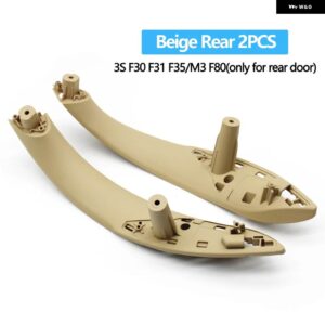 BMW 車ドア内側プルハンドルパネルトリム 3 4シリーズ M3 M4 F30 F31 F32 F33 F34 F35 F36 F80 F82 F83 2012-2018 - Rear 2PCS Beige