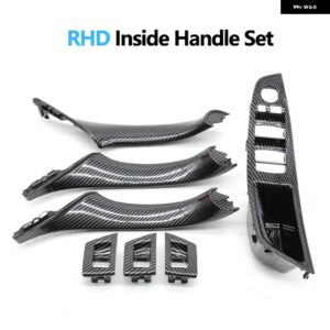 BMW カーボン LHD RHD 車内 ドアハンドル アームレスト パネルトリム 5シリーズ F10 F11 520I 523I 525I 528I 535I 520D 530D - RHD　Inside　Set