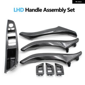 BMW カーボン LHD RHD 車内 ドアハンドル アームレスト パネルトリム 5シリーズ F10 F11 520I 523I 525I 528I 535I 520D 530D - LHD　Assembly　Set
