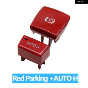 BMW パーキングハンド ブレーキ コントロールスイッチ ボタン 自動 H キーの交換 E70 E71 E72 2007-2013 6131 9148 508 - Red Set