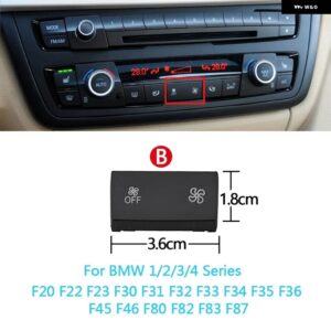 BMW ダッシュボード エアコンファン 風量ボタン ケープ 1 2 3 4 X1 X3 X5 X6シリーズ F20 F30 F35 F80 F25 F26 E70 E84 E90 - Model B