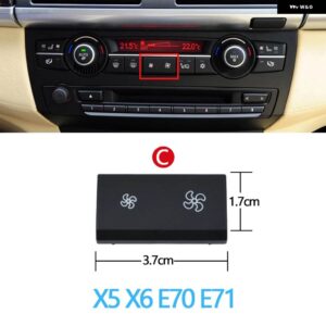 BMW ダッシュボード エアコンファン 風量ボタン ケープ 1 2 3 4 X1 X3 X5 X6シリーズ F20 F30 F35 F80 F25 F26 E70 E84 E90 - Model C