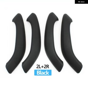 BMW 2/4個 インテリア ドアプル ハンドルアウターカバー トリム交換 X1 X2 F48 F49 F39 2016-2020 - Black　4pcs　Set