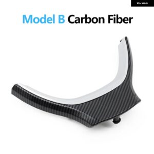 BMW LHD RHD カーボンステアリング ホイールカバー トリム交換 5 5GT 6 7シリーズ F10 F11 F07 F06 F12 F01 F02 2009-2016 - Model B Carbon