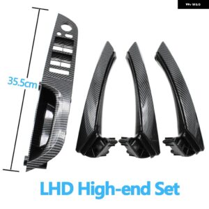 BMW LHD 左手ドライバーカーボン インテリア ドアプル ハンドル アームレスト パネルフルセット 3シリーズ E90 E91 316 318 320 325 328 - 35.5　High-end　set