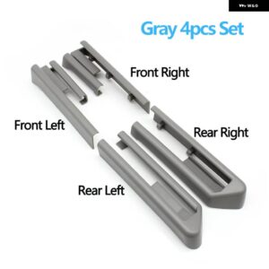 BMW E70 E71 E72 LHD RHD インテリア 車フロントシート スライド トラック レール トリムカバー 交換 X5 X6 2007-2014 - gray　4pcs