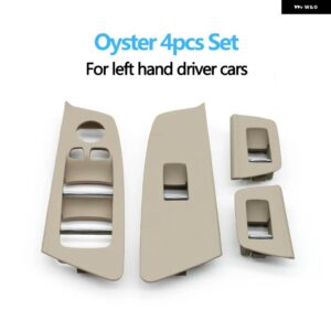 BMW LHD 車内フロントリア ドアウィンドウ リフトスイッチ ボタン パネルトリムカバー 交換 5シリーズ G30 G31 F90 525I 530I 540I - Oyster　4pcs　Set