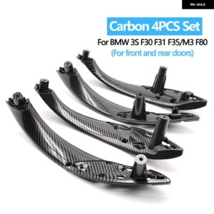 BMW ドアハンドル 内側プルトリムカバー 3 4シリーズ M3 M4 F30 F31 F32 F33 F34 F35 F36 F80 F82 F83 316D 318D 320D 325D - Carbon　F30　4pcs