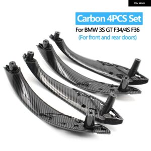 BMW ドアハンドル 内側プルトリムカバー 3 4シリーズ M3 M4 F30 F31 F32 F33 F34 F35 F36 F80 F82 F83 316D 318D 320D 325D - Carbon　F34　4pcs