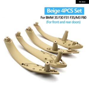 BMW ドアハンドル 内側プルトリムカバー 3 4シリーズ M3 M4 F30 F31 F32 F33 F34 F35 F36 F80 F82 F83 316D 318D 320D 325D - Beige　F30　4pcs