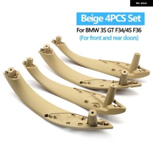 BMW ドアハンドル 内側プルトリムカバー 3 4シリーズ M3 M4 F30 F31 F32 F33 F34 F35 F36 F80 F82 F83 316D 318D 320D 325D - Beige　F34　4pcs