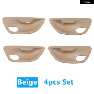 BMW LHD RHD インテリア ドアハンドル ボウルカバー トリム交換 5シリーズ F10 F11 F18 2010-2017 - Beige 4pcs Set