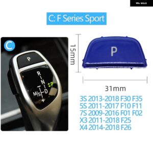 BMW ギアシフトレバー自動パーキング P ボタン キャップカバー交換 3 5 7 X3 X4 X5 X6シリーズ E90 F30 F10 F01 F25 - Model C Blue