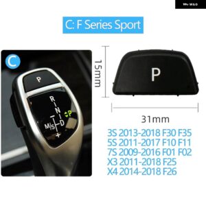 BMW ギアシフトレバー自動パーキング P ボタン キャップカバー交換 3 5 7 X3 X4 X5 X6シリーズ E90 F30 F10 F01 F25 - Model C Black