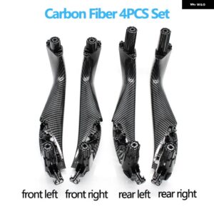 BMW 車内ドアカーボンインサイドハンドルウィンドウ スイッチ カバー トリム 5シリーズ G30 G31 G38 F90 2017-21 - 4Pcs　Set
