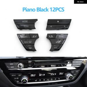 BMW ダッシュボード エアコン AC 換気制御ボタン ヒータースイッチ カバー 5 6GT 7シリーズ G30 G31 G32 G11 G12 2017-2023 - piano　black　12pcs
