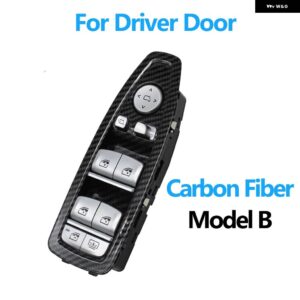 BMW 車内ドアウィンドウ リフターレギュレータ スイッチ 制御ボタン カバー トリム付き 1 3 4シリーズ F20 F30 F31 F34 F35 F36 - Carbon　B　Driver　Door