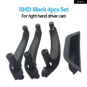 BMW LHD RHD 車フロントリア ドアインナーハンドルプルトリム ドアハンドル パネル X3 X4 F25 F26 2010-2016 - RHD　4PCS　Black
