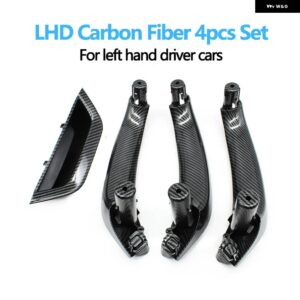 BMW LHD RHD 車フロントリア ドアインナーハンドルプルトリム ドアハンドル パネル X3 X4 F25 F26 2010-2016 - LHD　4PCS　Carbon