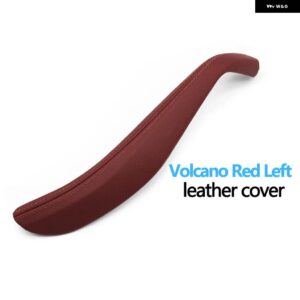 BMW インテリア ドアプル ハンドルレザーアウターカバー交換 5シリーズ G30 G31 F90 2018-23 - Volcano Red Left