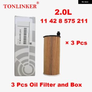 BMW キャビンエアフィルター オイルフィルター 3シリーズ G20 318D 320D 318I 320I 330I/D M340I 2019-22 カー - 3　Pcs　Filter　Set　E