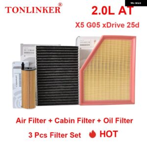 BMW エアフィルター キャビンフィルター オイルフィルター X5 G05 XDRIVE 25D 30D 40D M50D 40I 2018-22 カー - 3　Pcs　Filter　G