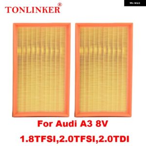 アウディ エアフィルター キャビンフィルター A3 8V 1.8TFSI 2.0TDI 2.0TFSI 2012-2020 5Q0129620B 5QD819653 5QD819644 カー - 2 Pcs Air Filter A