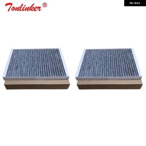 テスラ キャビンフィルター モデル S 75 75DAWD 90DAWD P90DAWD P100DAWD 2016-20 カーボンフィルター PM - 2 Pcs Cabin Filter