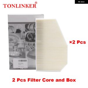 アウディ アウターキャビンフィルター 4FD819441 A6 C6 38322 S6 RS6 A6ALLROAD 4FD819439 - 2 Pcs White Filter