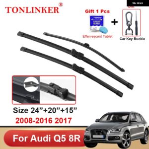 アウディ ワイパーブレード Q5 8R 2008-2014-16 カーフロントリア ワイパーブレードブラシ - 3 Pcs Wiper Blades