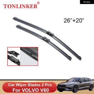 ボルボ ワイパーブレード V60 2011-2018-22 D3 D4 T5 T6 T8 カー フロントガラス ワイパー - 2　Pcs　Wiper　Blades　A