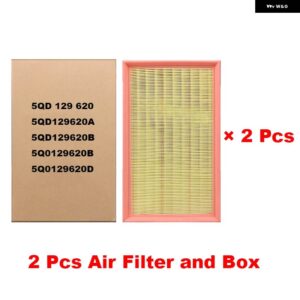 アウディ エアフィルター 5QD129620B Q3 F3 Q3SPORTBACK 2019-22-今 2.0 35TDI 40TFSI 40TDI 45TFSI カー - 2 Pcs Air Filter