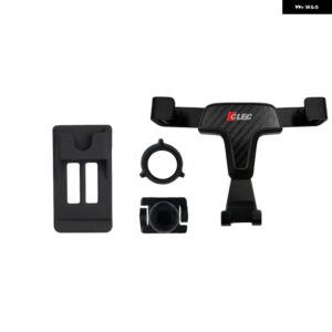 アウディ 自動車電話ホルダー Q5 クワトロ 8R 2010-16 車携帯ブラケット 重力 GPS 携帯スタンド - Carbon fiber pattern